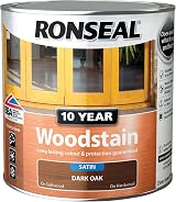 Ronseal 10 Year Woodstain Dark Oak 2.5L Exterior Wood Finish view 4