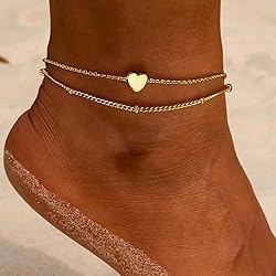 Rotnso Anklets for Women 14K Real Gold Plated Ankle