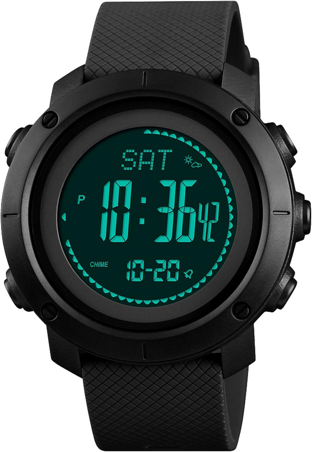 Digital Watch Military Tactical Sports Compass Pedometer Alarm Altimeter Barometer Thermometer Outdoor Army Wrist Watches Black