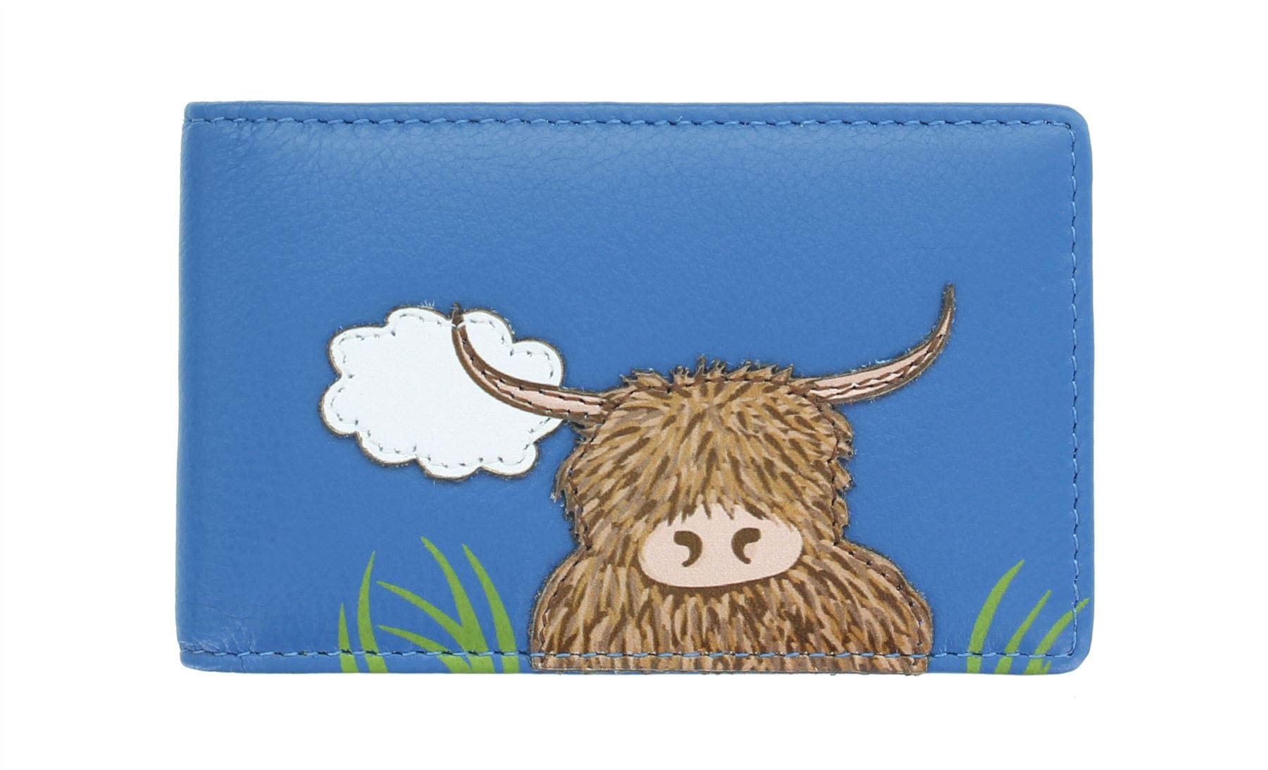 Mala Leather Bella Collection Leather Credit Card Holder RFID 641_33 Blue