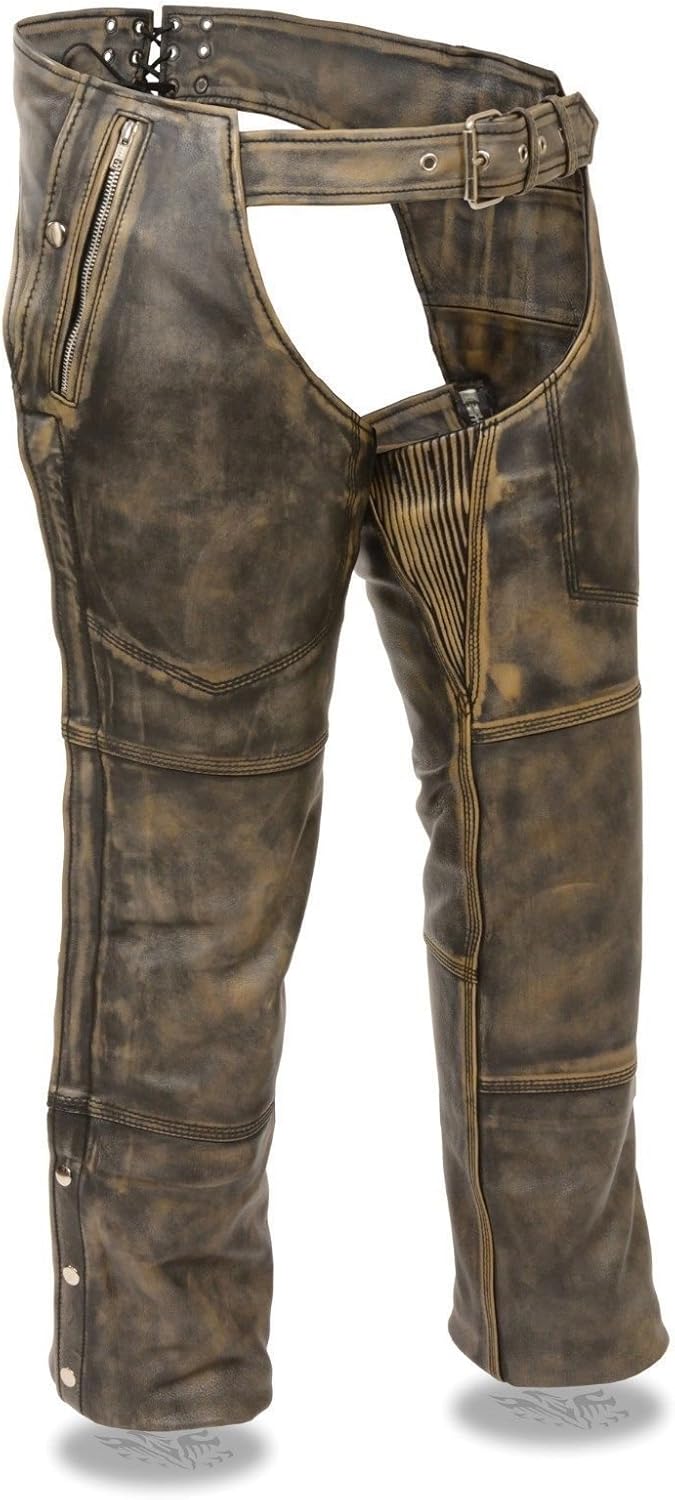 distressed leather pants