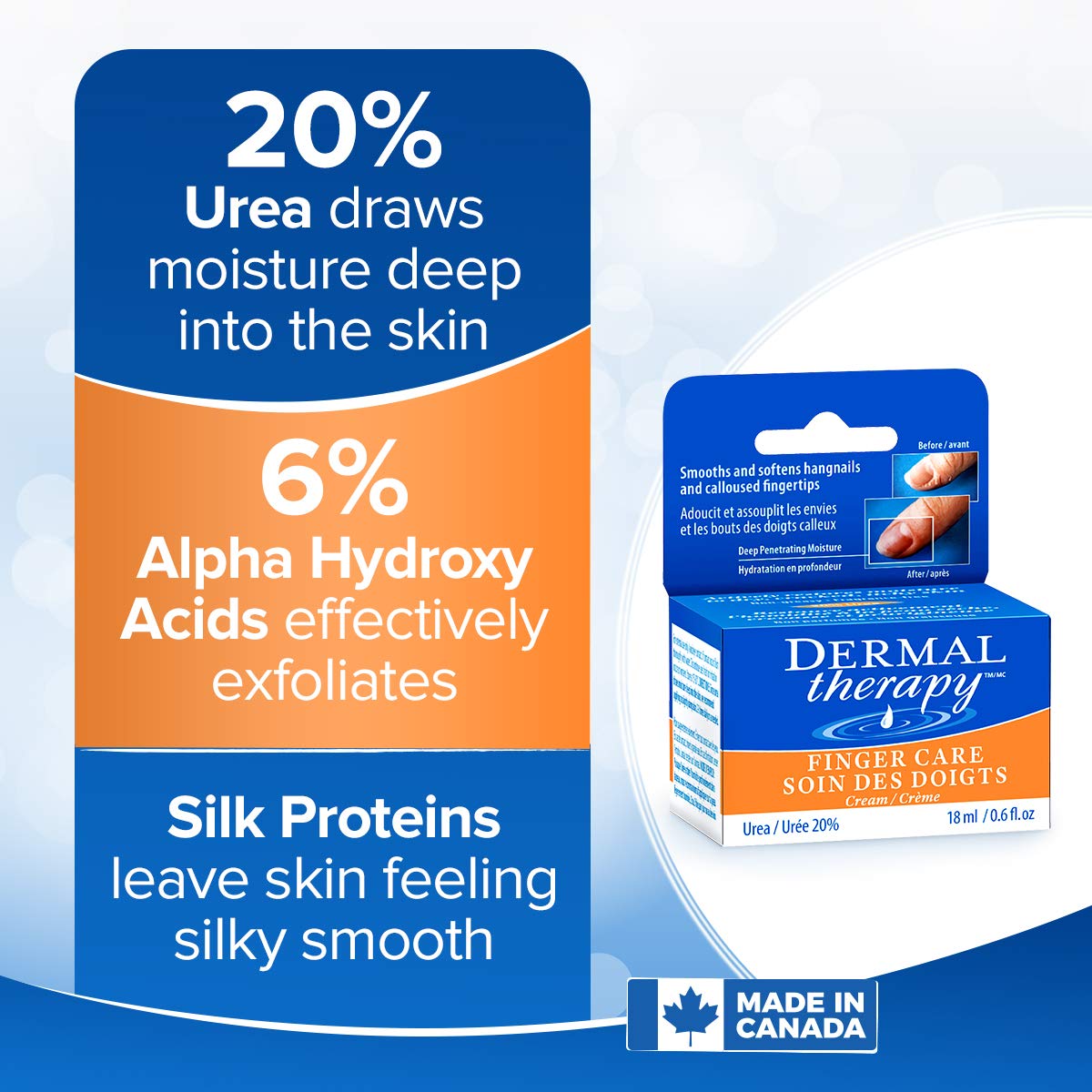 Dermal Therapy Finger Care Cream – Hydrating Treatment Repairs Skin to Heal Dry, Cracked Fingertips Resulting from Frequently Washed/Cleaned Hands | 20% Urea and 6% Alpha Hydroxy Acids | 0.6 fl. oz : Beauty