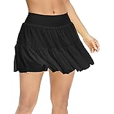 Cute Pleated Skirts for Women, High Waisted Tulle Skirts Princess with Seamless Shorts