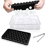 WIBIMEN Ice Cube Tray with Lid and Bin - Round Ice