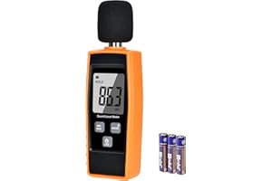 V·RESOURCING Hand-Held Sound Level Meter,V-Resourcing 30~130 dB Decibel Noise Measurement Tester with Backlight Digital LCD Display for Indoor/Outdoor Uses [Max/Min/Hold Function]