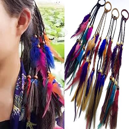 Amazon Com 4pcs Women Lady Handmade Boho Hippie Hair Rope Head