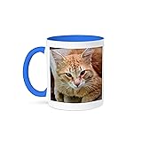 3dRose, 15oz Two-Tone Blue Mug, Blue/White