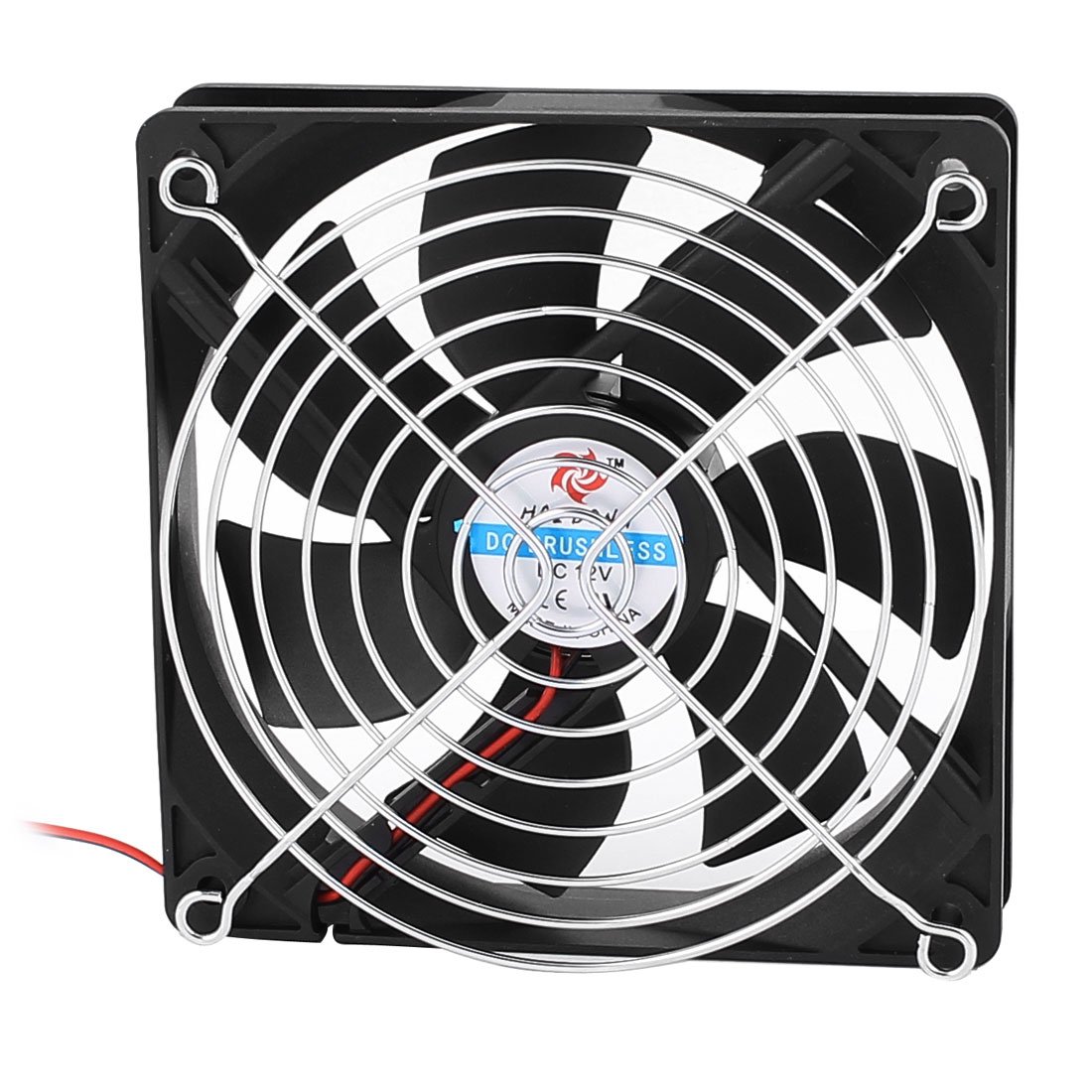 sourcingmap DC 12V 120x120x25mm Plastic 7 Vanes PC Case Cooling Fan W Dustproof Mesh Filter