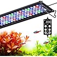 Aquarium Plant Light, 24/7 Programmable, Power-Off Memory, 7-Row LED 18-24in SEAOURA Full Spectrum Fish Tank Lights, 8 Colors, 20 Brightness Dimmable, Day & Night Cycle, Adjustable Bracket