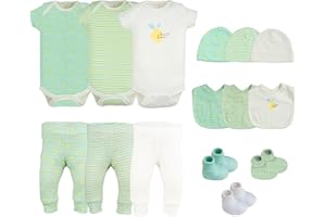 Little Peaches Baby Girl Clothes - Layette Gift Set for Baby Boys, Fits 0 to 3 Months Baby,Newborn Clothes & Accessories Set