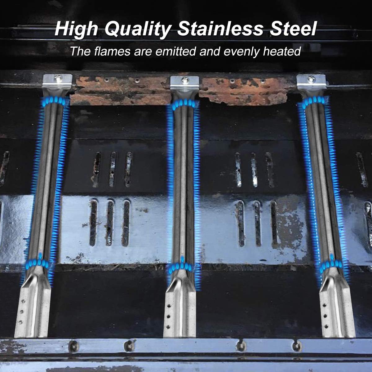 Grill Parts for Char Broil, Charmglow, Costco Kirkland, Jenn Air, Kenmore Sears, Nexgrill Tube Burner Replacement Part Stainless Steel Pipe #15641