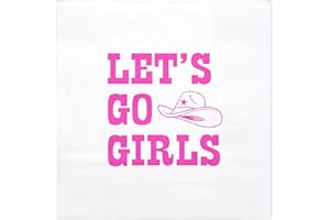 WRAPAHOLIC 50Pcs Cowgirl Luncheon Napkins - 3-Ply Western Farm Hat Disposable Paper Napkins for Bachelorette, Retro Birthday 