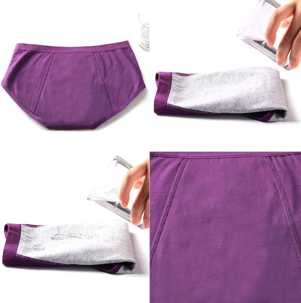 OLIKEME Menstrual Period Underwear for Girls Mid Waist Cotton