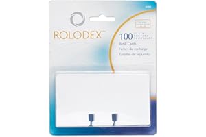 Rolodex Rotary File Card Refills, Unruled, 2-1/4 Inches Inchesx 4 Inches, 100 Cards, White (67558)- 3 Pack