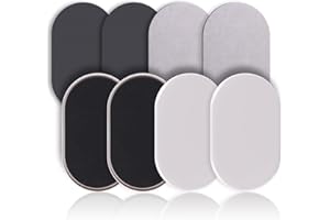 BOIVSHI Reusable Large Furniture Movers Sliders for Carpet and Hardwood Floors, 9-1/2" Oval Moving Pads Protector for Heavy Duty Sofa Bed Table Desk, Move Your Furniture Easily & Safely(8 Pack, Beige)