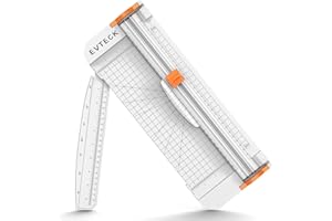 Evteck Paper Cutter 12 Inch Paper Trimmer Slider Crafting Scrapbooking Supplies for A4 Vinyl Photo Cardstock with Security Blade and Foldable Ruler