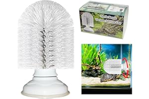 NEACUS Turtle Brush with Suction Cup, Screw The Upgraded Turtle Scrub Brush Tightly on The Glass, It is Not Easy to Fall Off and Slide, Helping The Turtle Remove Dirt on The Back and Abdomen.