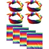 Mayam Rainbow Bandanas Gay Pride LGBTQ Bandana Headband Unisex Scarf for Festivals Party Celebration and Daily Wear