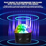 URAQT Disco Lights for Parties Mini USB Strobe Ball with Mirror Glitter Effect view 4