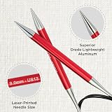 KnitPro Zing Fixed Circular Needles 40" 100cm 9.00mm Aluminum view 2