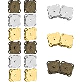 12 Sets Magnetic Buttons Button Magnets Clasps Bag Closures Fastener Magnetic Snaps for Purses Handbag Clothing Sewing Craft, 15mm 3 Colors