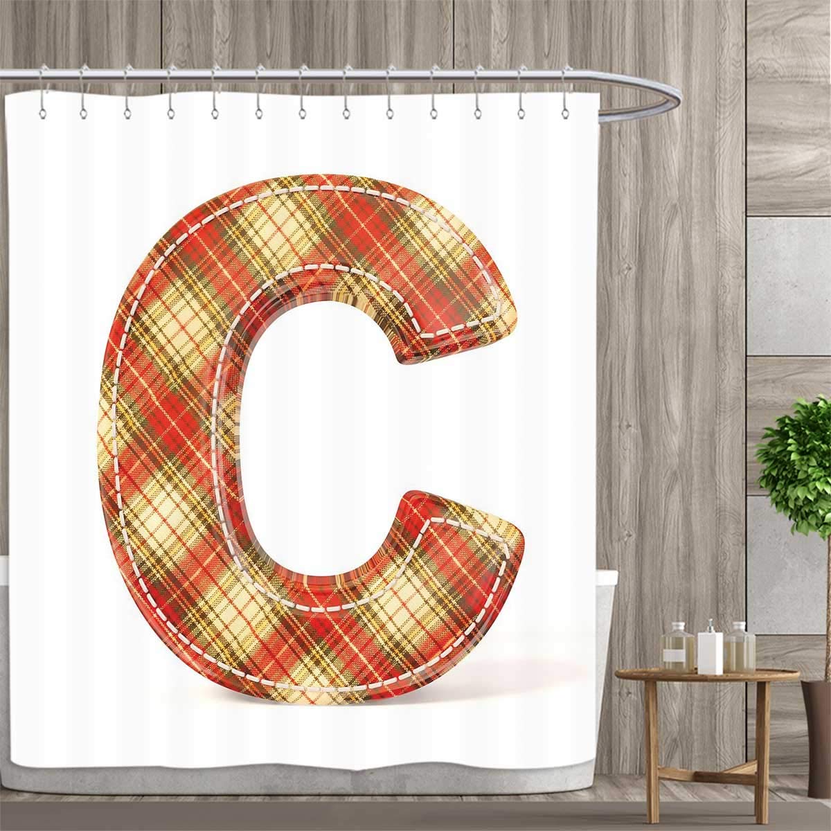 Arts Crafts Sewing Anniutwo Letter C Shower Curtains Mildew