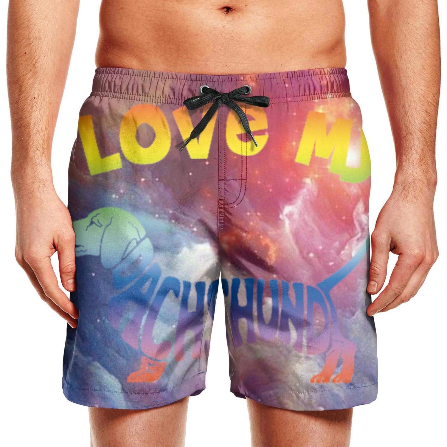 mens rainbow swim trunks