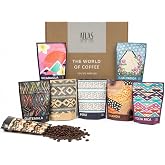 Atlas Coffee Club Gourmet Coffee Sampler Gift Set, Whole Bean, 8-Pack | Coffee Sampler, Single-Origin Coffee, International Coffees, Gift Set, Whole Bean, 8 Bags