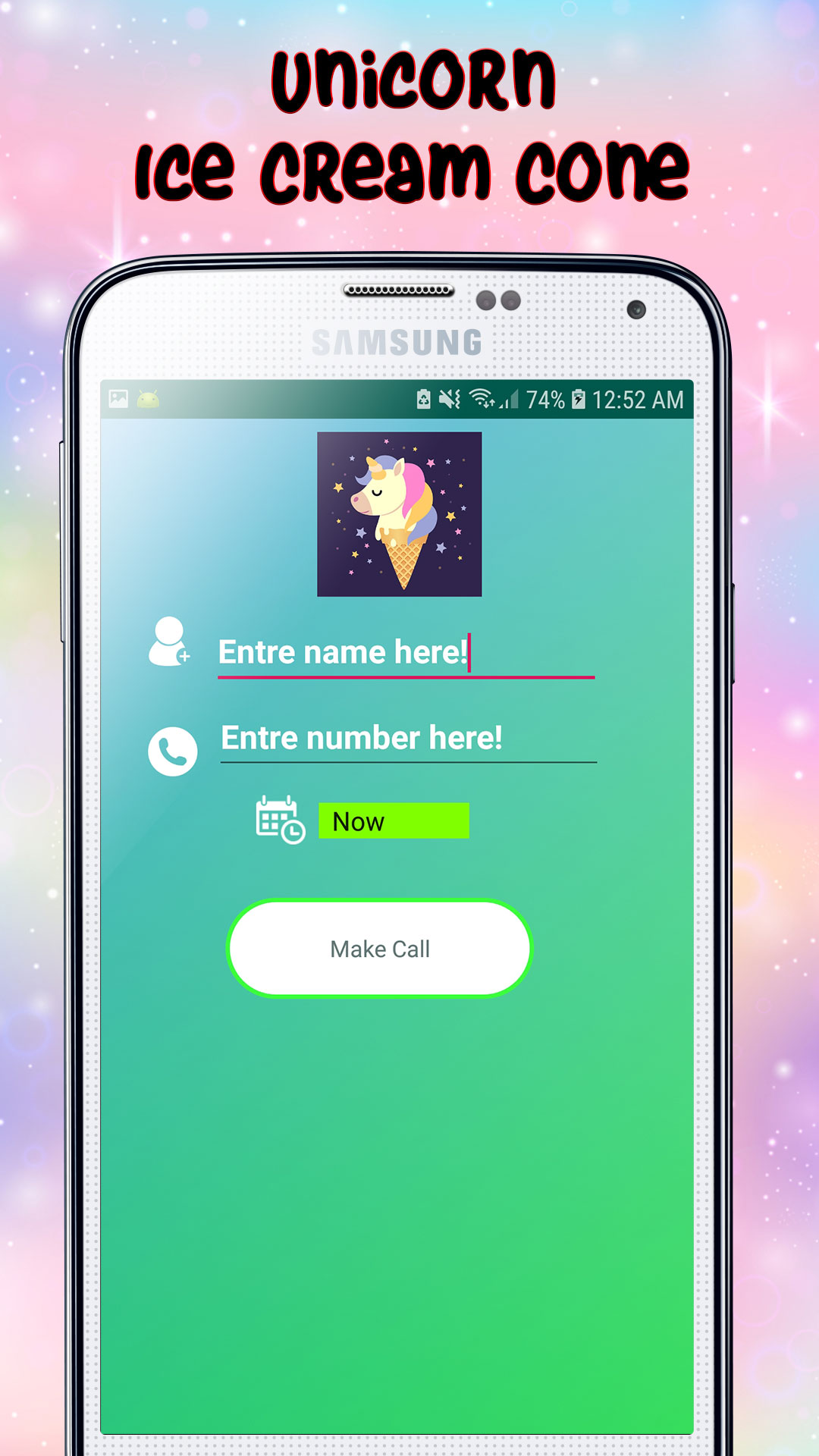 A Real Live Voice Call From A Unicorn Ice Cream Cone - Free Fake Phone Call ID PRO 2019 - PRANK FOR KIDS! - Thumbnail 2