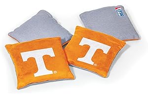College Pro Football Tennessee Volunteers Dual-Sided Bean Bags by Wild Sports, 4 Pack - Premium Toss Bags for Cornhole Sets