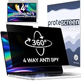 360&deg; Privacy Screen for MacBook Pro 14 Inch (2021-2026, M1, M2, M3, M4, M5), 4 Way Privacy Anti Glare Blue Light Filter Shield Film Anti Spy Laptop Protector for Mac 14.2In Computer