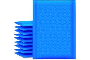 UCGOU Bubble Mailers 5x8.6 Inch Usable Size 5x7 Inch Blue 100 Pack Padded Envelopes Small Business Mailing Packages Self Seal Adhesive Waterproof Boutique Shipping Bags for Jewelry Makeup Supplies