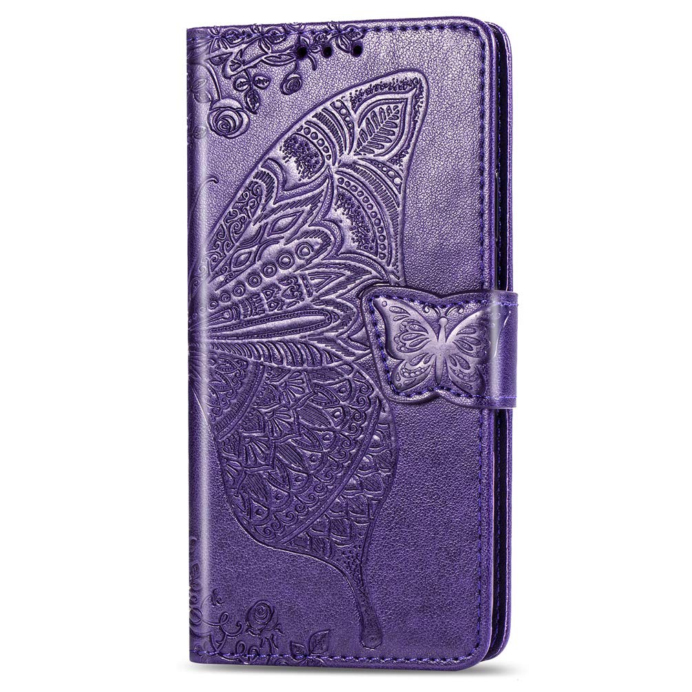 S20 FE For Samsung Galaxy S20 FE Case - Samsung Galaxy S20 FE Butterfly Phone Case for Women Men Card Slots Magnetic Kickstand Full Protection Shockproof Leather Flip Wallet Phone Cover Skin