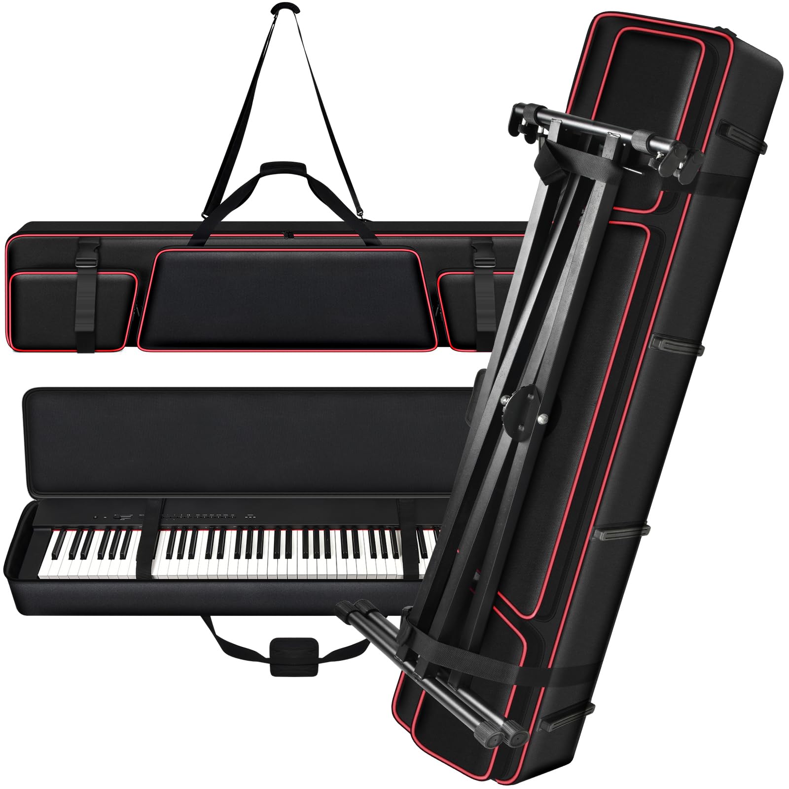 Photo 1 of [Bag Only] Piano keyboard Case Compatible with Yamaha P71/P45P/143B 88 Key Weighted Slim Digital Pianos, Travel Carrying Holder for Electric Mechanical Keyboard Stand Performing Outdoors Home Practice