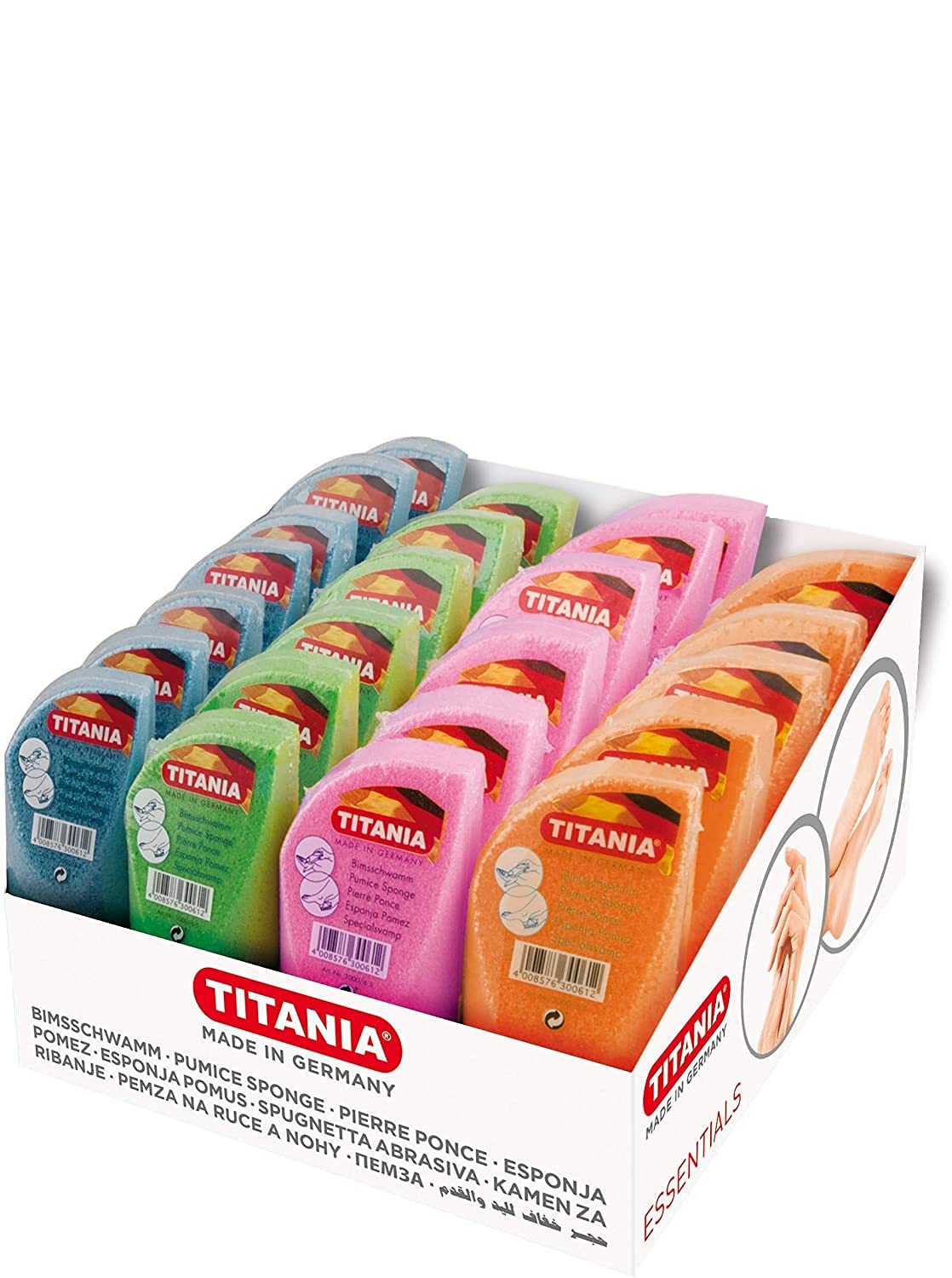 Titania Ergonomic Pumice Sponge, Pack of 24, 480 g