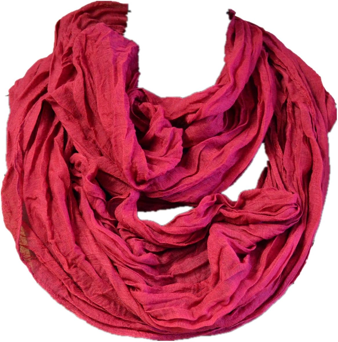 Miobo Krinkle Loop offen Schal Knitter Halstuch Unifarbe 70 x 180 Fr/&uuml;hling Sommer Herbst