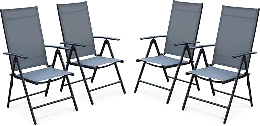 Alices Garden Lot De 4 Fauteuils Multi Positions Naevia
