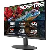 Sceptre New 22-Inch Gaming Monitor, FHD 1080p, Up to 144Hz, HDMI, DisplayPort, Built-in Speakers, Machine Black (E225W-FW144 Series, 2026)