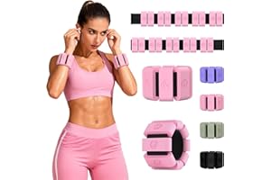 Sonkoloro Adjustable Wrist Weights for Women Men, Leg Weights for Women 0.75lb-1lb Each for Walking, Yoga, Dance, Barre, Gym