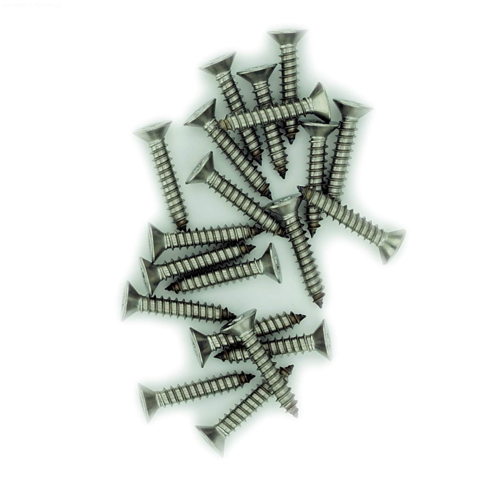 No.8 x 1.25 (4.2mm x 32mm) TX Countersunk Self-Tapping Screw - Stainless Steel (A2) (Pack of 20) — image 1