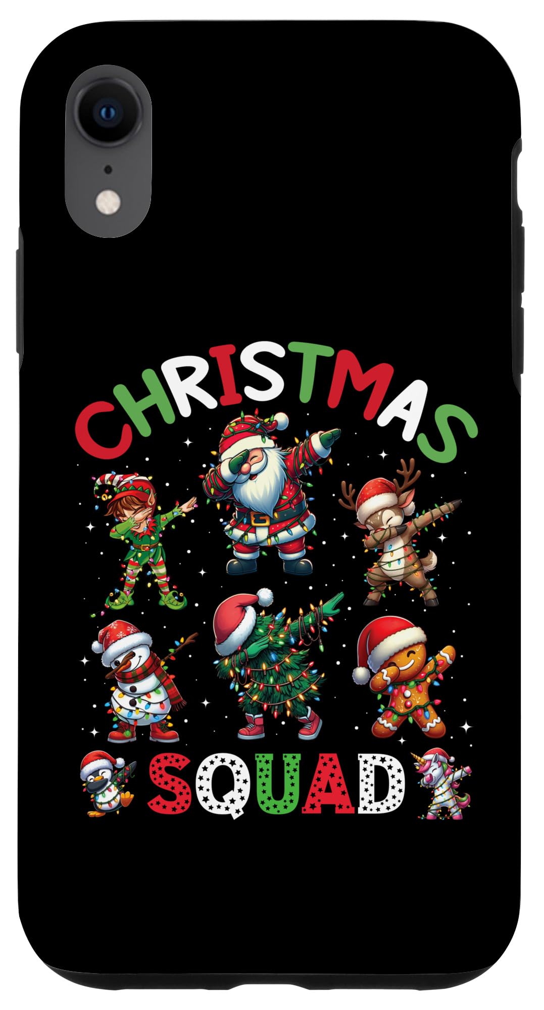 iPhone XR Christmas Squad Dabbing Santa Elf Family Matching Xmas Case