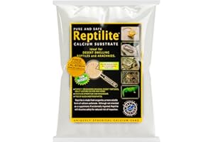 CARIB SEA CaribSea Reptiles Calcium Substrate Sand - 20 lb Each - Natural White Sand for Reptile Terrariums, Promotes Healthy Habitat & Optimal Calcium Levels (Pack of 2)