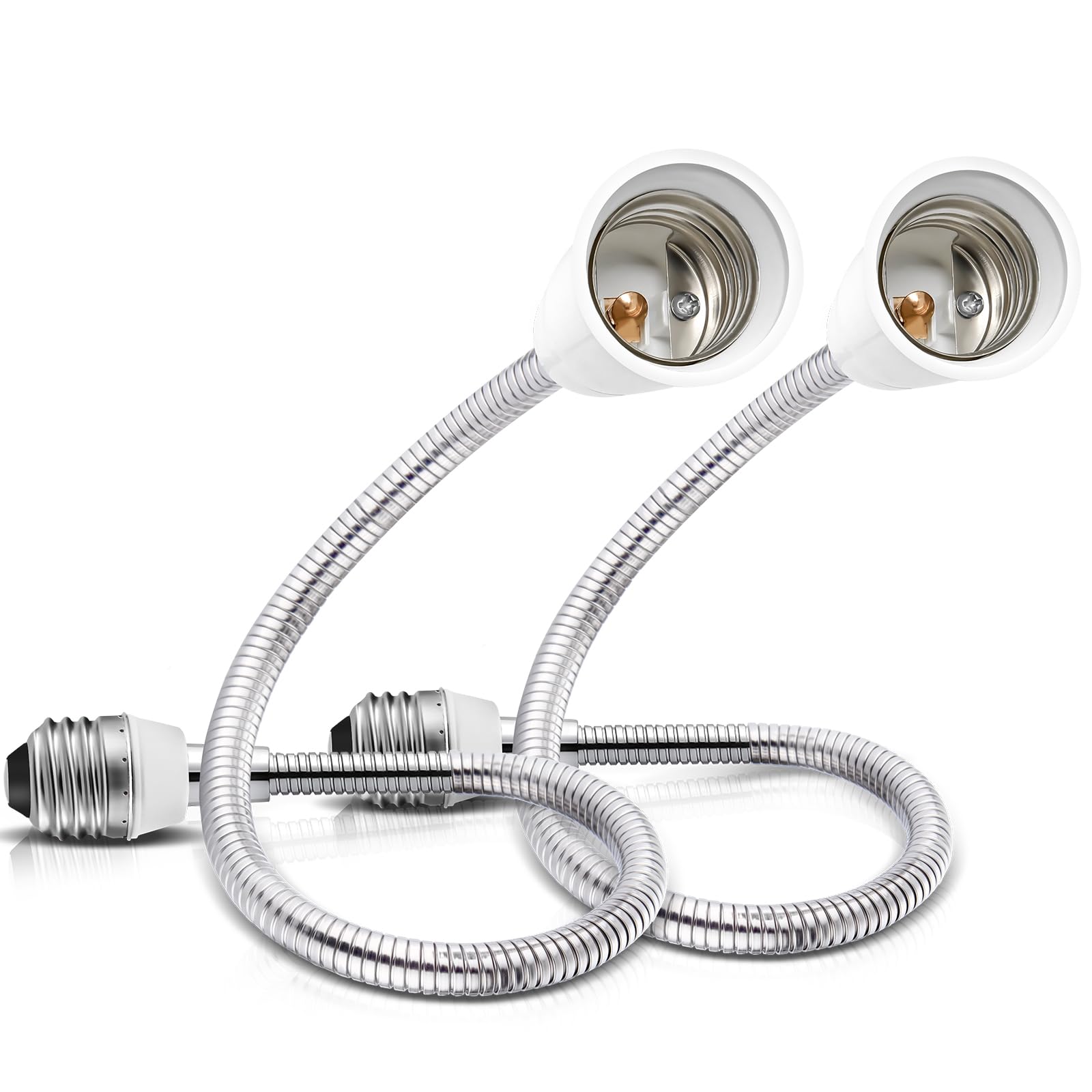 Photo 1 of Light Socket Extender Adapter,Standard Bulb Screw Base 6inch 1ft 2ft Flexible Extension Adapter,Bendable Adjustable Extension Neck Grow Light Socket Stand
