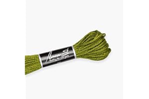 Luca-S Stranded Cotton Thread for Hand Embroidery, 8 Meter skeins, Color 276 / DMC 469 / Anchor 844, Embroidery Floss, Cross Stitch Thread