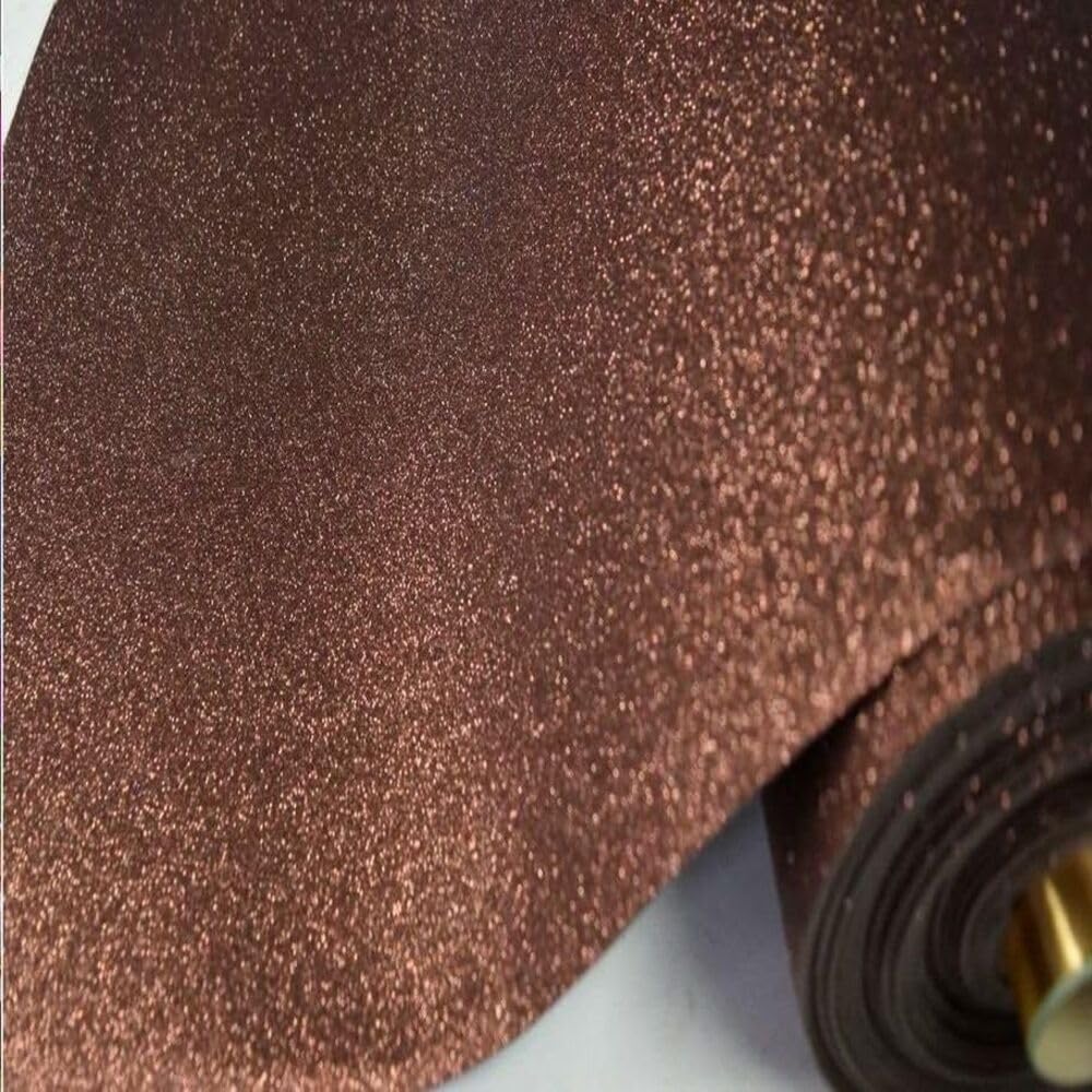 FABRICS-CITY EVA Moss Rubber 2 mm 90 x 40 cm Oeko-Tex Craft Fabric Fabrics (Dark Brown Glitter, 90 x 40 cm)