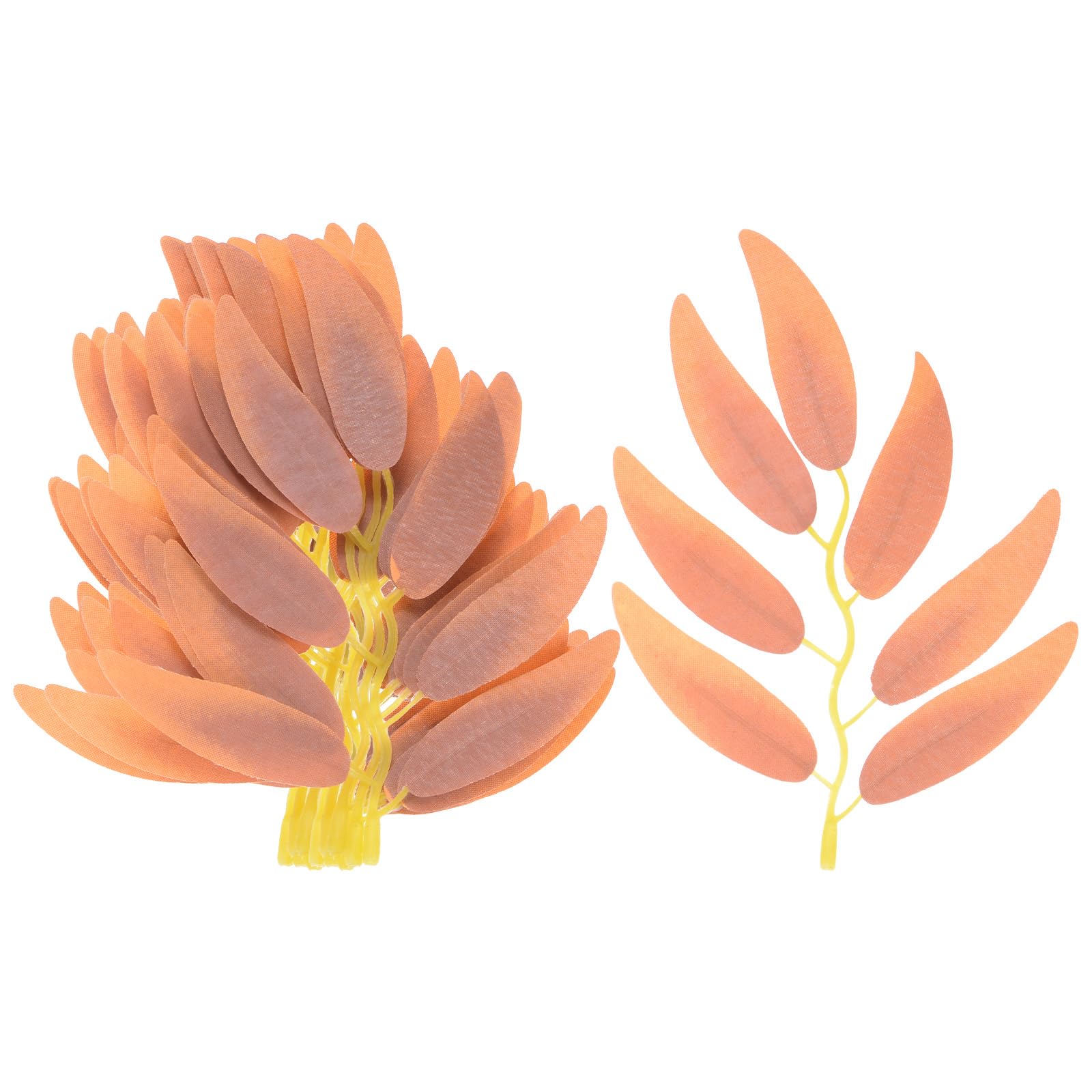 M METERXITY 100-Pack Artificial Willow Leaves, Artificial Fake Willow Garland Stems for Bouquet/Wedding/Wreaths/Decorations, Faux Silk Greenery Leaf [5.7 Inch,Rust Red]