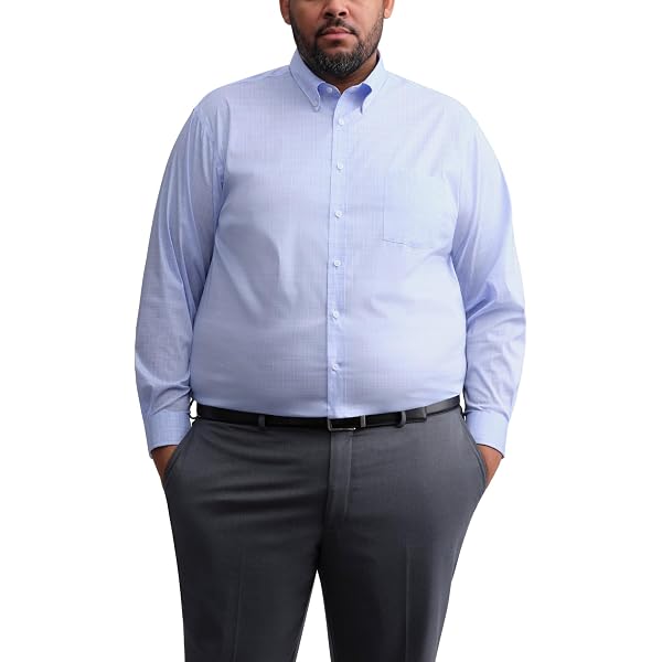Perry Ellis Camicia Uomo Manica Corta Slim Fit – Total Stretch, Tessuto Leggero, Da Portare Fuori Dai Pantaloni