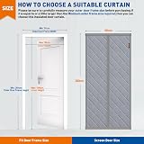 MAGZO Magnetic Thermal Door Curtain 90x200cm Insulated Heavy Windproof view 2