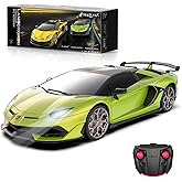 AEROQUEST Lamborghini Remote Control Car, 1:24 Scale Electric Sport Racing Hobby Toy Car Lamborghini Model Vehicle for Boys Girls Birthday Gifts, Green