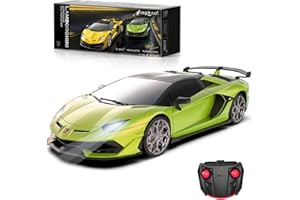 AEROQUEST Lamborghini Remote Control Car, 1:24 Scale Electric Sport Racing Hobby Toy Car Lamborghini Model Vehicle for Boys Girls Birthday Gifts, Green